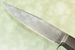 Mosaic Damascus Clip Point Hunter With Rosewood -Optimal Knives Store 100107 3 x scaled