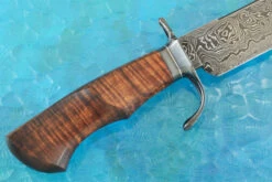 Damascus Bowie With Koa 14 Damascus Bowie With Koa -Optimal Knives Store 100379 7 x