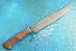 Damascus Bowie With Koa 15 Damascus Bowie With Koa -Optimal Knives Store 100379 8 x scaled