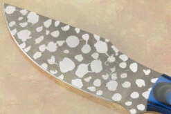 Raised Clip Skinner With Blue/Black G10 -Optimal Knives Store 100632 3 x