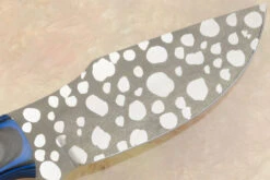 Raised Clip Skinner With Blue/Black G10 -Optimal Knives Store 100632 6 x