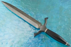 Damascus Dagger With Ebony -Optimal Knives Store 100727 4 x scaled