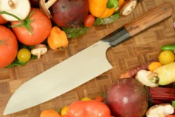 Swift Chef's Knife (Santoku) -- 7-1/8 In.. -- With Ironwood -- AEB-L Stainless Steel 9 Swift Chef's Knife (Santoku) -- 7-1/8 In.. -- With Ironwood -- AEB-L Stainless Steel -Optimal Knives Store 101214 5 x