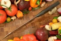 Swift Chef's Knife (Santoku) -- 7-1/8 In.. -- With African Blackwood -- AEB-L Stainless Steel -Optimal Knives Store 101218 3 x