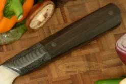 Swift Chef's Knife (Santoku) -- 7-1/8 In.. -- With African Blackwood -- AEB-L Stainless Steel -Optimal Knives Store 101218 4 x