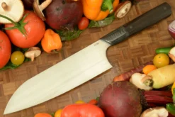 Swift Chef's Knife (Santoku) -- 7-1/8 In.. -- With African Blackwood -- AEB-L Stainless Steel -Optimal Knives Store 101218 5 x