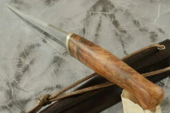 Hunter/Utility (Model L) With Camphor Burl And Tambotie 9 Hunter/Utility (Model L) With Camphor Burl And Tambotie -Optimal Knives Store 101492 4 x