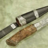 San Mai Puukko With Masur Birch And Engraved Sterling Silver