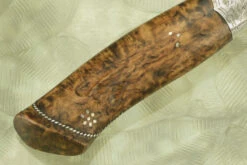 San Mai Puukko With Masur Birch And Engraved Sterling Silver 11 San Mai Puukko With Masur Birch And Engraved Sterling Silver -Optimal Knives Store 101724 4 x