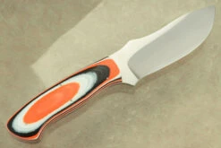 Raised Clip Point Skinner With Tri-Color G10 -Optimal Knives Store 102063 6 x