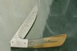 Persian Folder With Bark Mammoth Ivory And Damascus -Optimal Knives Store 102128 5 x