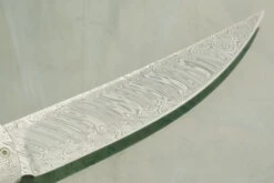 Persian Folder With Bark Mammoth Ivory And Damascus -Optimal Knives Store 102128 6 x