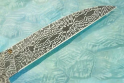 Mosaic Damascus Wharnecliffe Folder With Stag -Optimal Knives Store 102287 6 x
