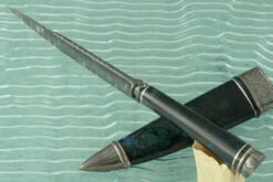 Integral Feather Damascus Cuchillo Gaucho With Maple Burl 12 Integral Feather Damascus Cuchillo Gaucho With Maple Burl -Optimal Knives Store 102430 5 x