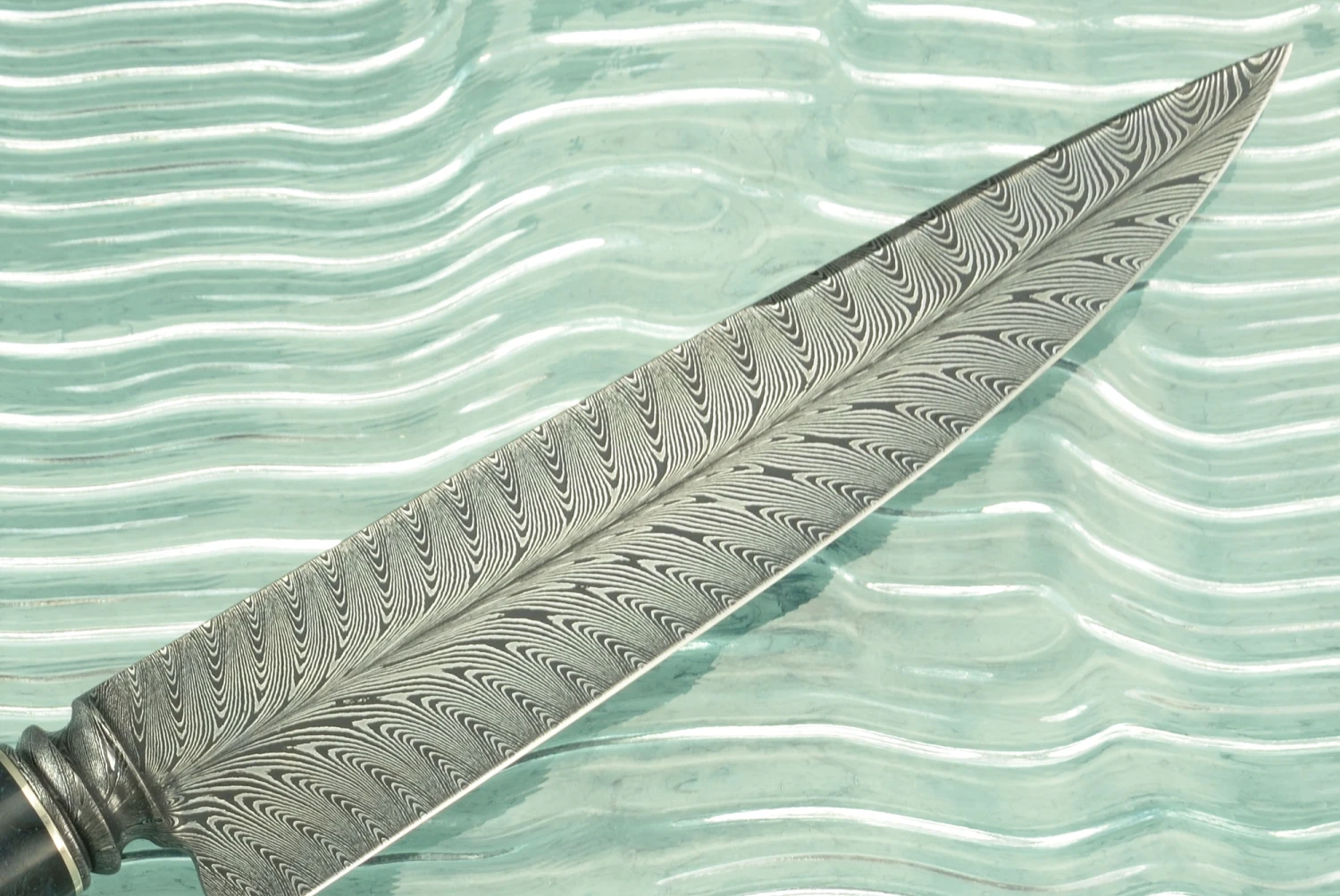 Integral Feather Damascus Cuchillo Gaucho With Maple Burl 6 Integral Feather Damascus Cuchillo Gaucho With Maple Burl - Image 6