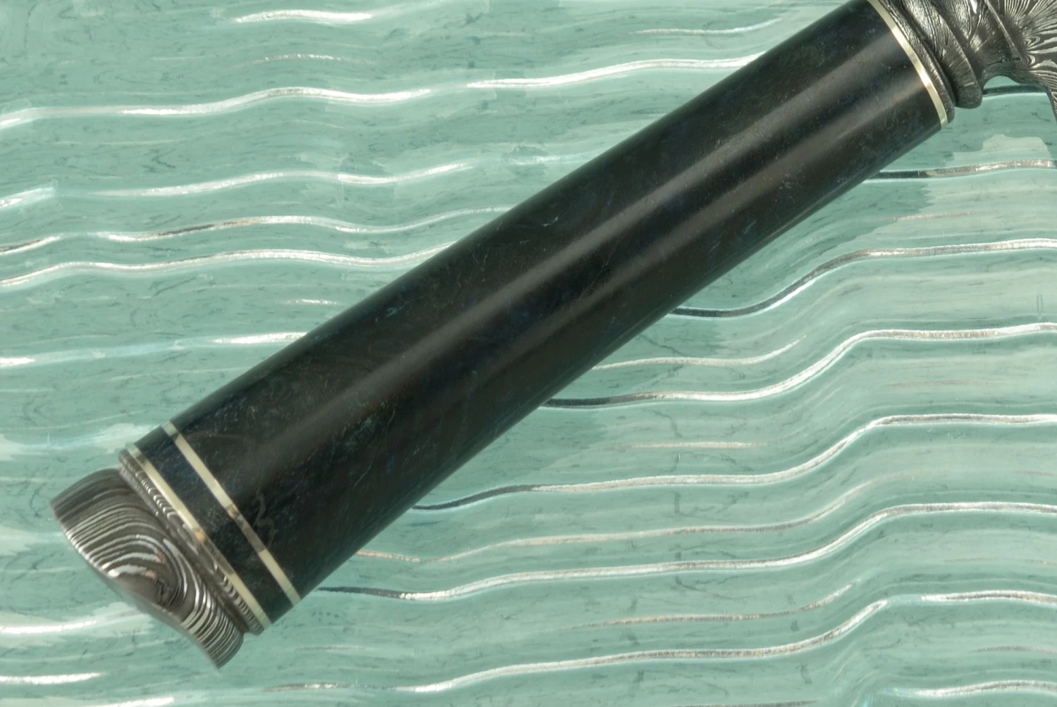 Integral Feather Damascus Cuchillo Gaucho With Maple Burl 7 Integral Feather Damascus Cuchillo Gaucho With Maple Burl - Image 7