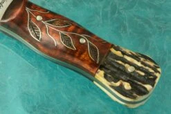 Big Game High Clip Point Hunter With Curly Maple And Stag 8 Big Game High Clip Point Hunter With Curly Maple And Stag -Optimal Knives Store 102960 3 x