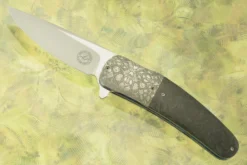 Flipper With Marble Carbon Fiber And Mosaic Damascus (Ceramic IKBS) - N690