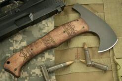 Hunter Axe LT With Maple, Tribal Markings -Optimal Knives Store 103244 6 x