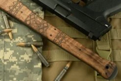 Hammer Combat Axe With Maple, Tribal Markings -Optimal Knives Store 103245 3 x