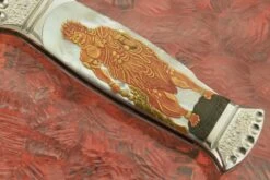 Raijin-Fujin Maki-e Gent's Backlock Folder 10 Raijin-Fujin Maki-e Gent's Backlock Folder -Optimal Knives Store 103316 3 x