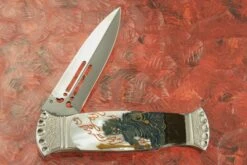 Raijin-Fujin Maki-e Gent's Backlock Folder 13 Raijin-Fujin Maki-e Gent's Backlock Folder -Optimal Knives Store 103316 6 x