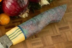 Damascus San Mai Chef's Knife (8-1/2 In.) With Maple Burl And G-carta 9 Damascus San Mai Chef's Knife (8-1/2 In.) With Maple Burl And G-carta -Optimal Knives Store 103517 3 x