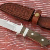 Loveless Style Sub-Hilt Chute Knife (4-1/2") With Green Canvas Micarta