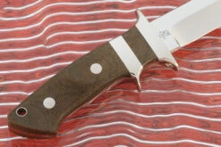 Loveless Style Sub-Hilt Chute Knife (4-1/2") With Green Canvas Micarta -Optimal Knives Store 103716 4 x