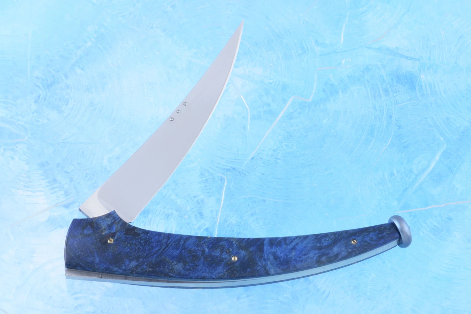 Topolino Slipjoint With Blue Maple Burl 4 Topolino Slipjoint With Blue Maple Burl - Image 4