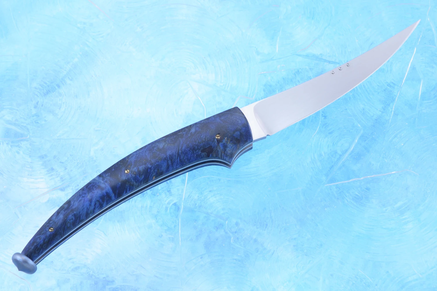 Topolino Slipjoint With Blue Maple Burl 5 Topolino Slipjoint With Blue Maple Burl - Image 5