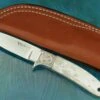 Engraved Bird Knife With Mother Of Pearl