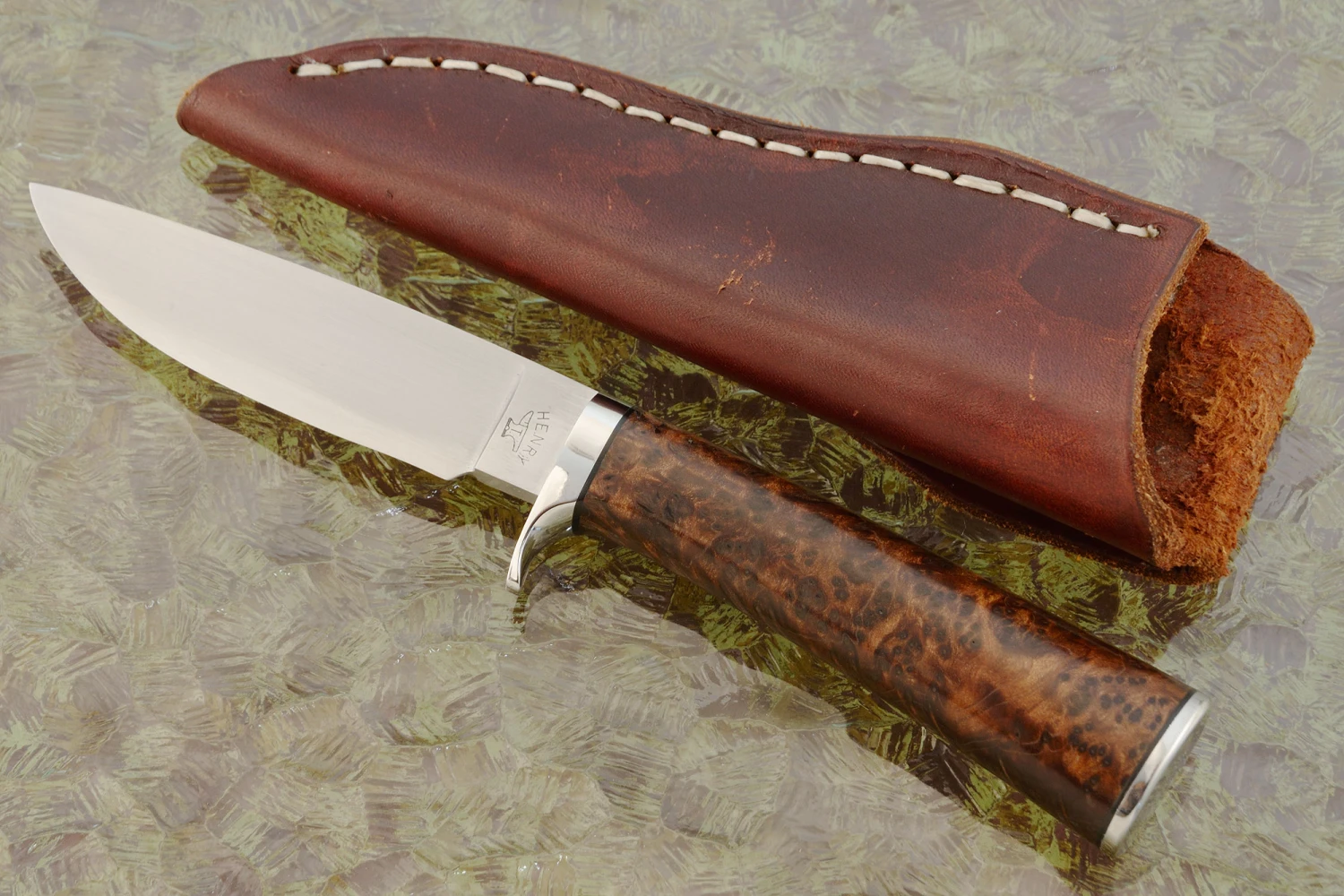 Drop Point Hunter With Redwood Burl 1 Drop Point Hunter With Redwood Burl