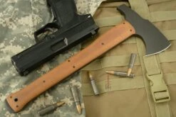 Hammer Combat Axe With Tan Micarta -Optimal Knives Store 104110 4 x