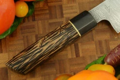 Damascus Chef's Knife (Gyuto) With Black Palm - 6 In. 9 Damascus Chef's Knife (Gyuto) With Black Palm - 6 In. -Optimal Knives Store 104165 3 x
