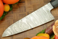Damascus Chef's Knife (Gyuto) With African Blackwood - 6-1/3 In. 12 Damascus Chef's Knife (Gyuto) With African Blackwood - 6-1/3 In. -Optimal Knives Store 104166 6 x