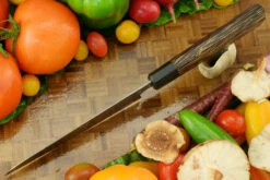 Damascus Chef's Knife (Gyuto) With Black Palm - 6-1/3 In. 10 Damascus Chef's Knife (Gyuto) With Black Palm - 6-1/3 In. -Optimal Knives Store 104169 4 x