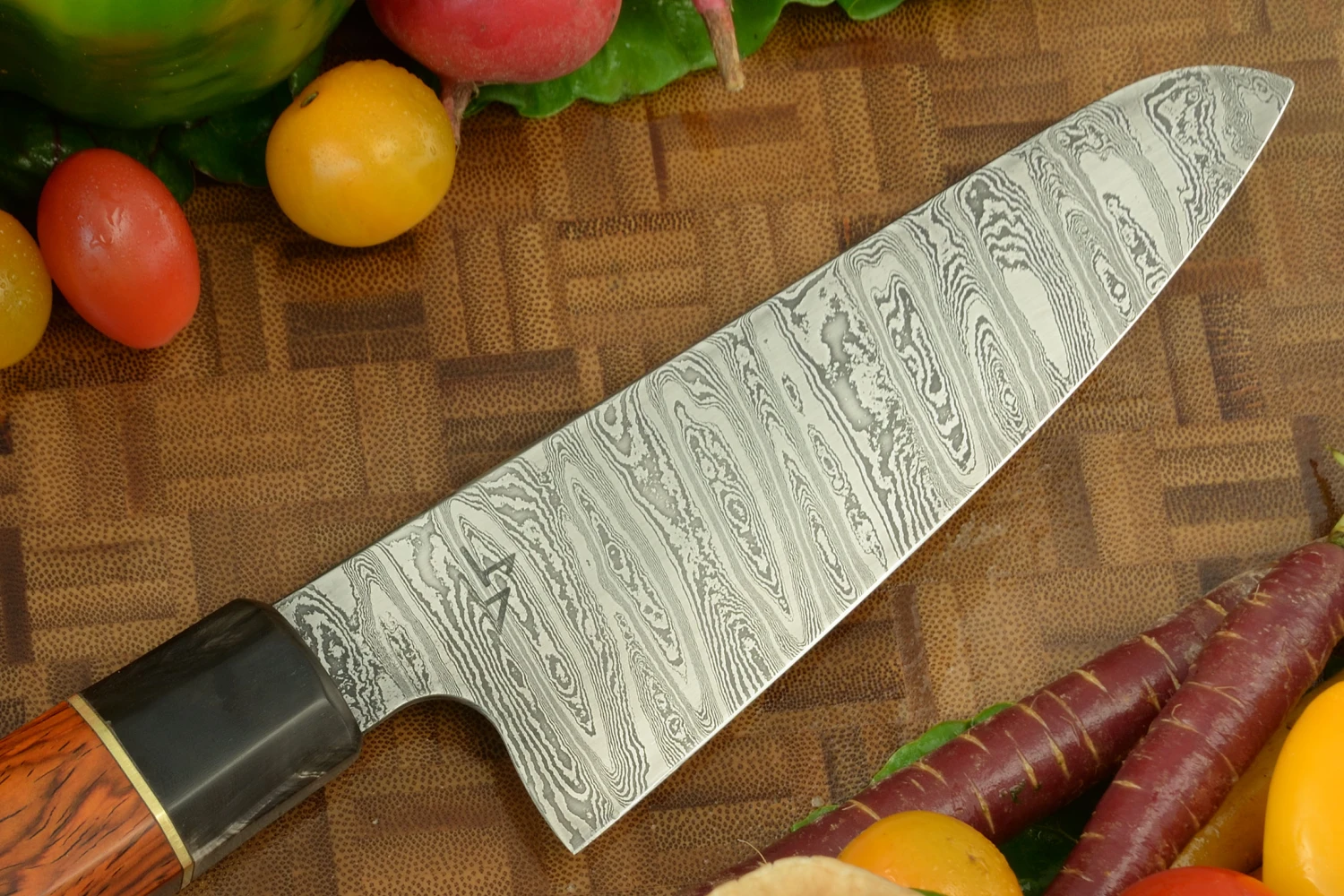 Damascus Chef's Knife (Gyuto) With Cocobolo - 6-1/4 In. 2 Damascus Chef's Knife (Gyuto) With Cocobolo - 6-1/4 In. - Image 2