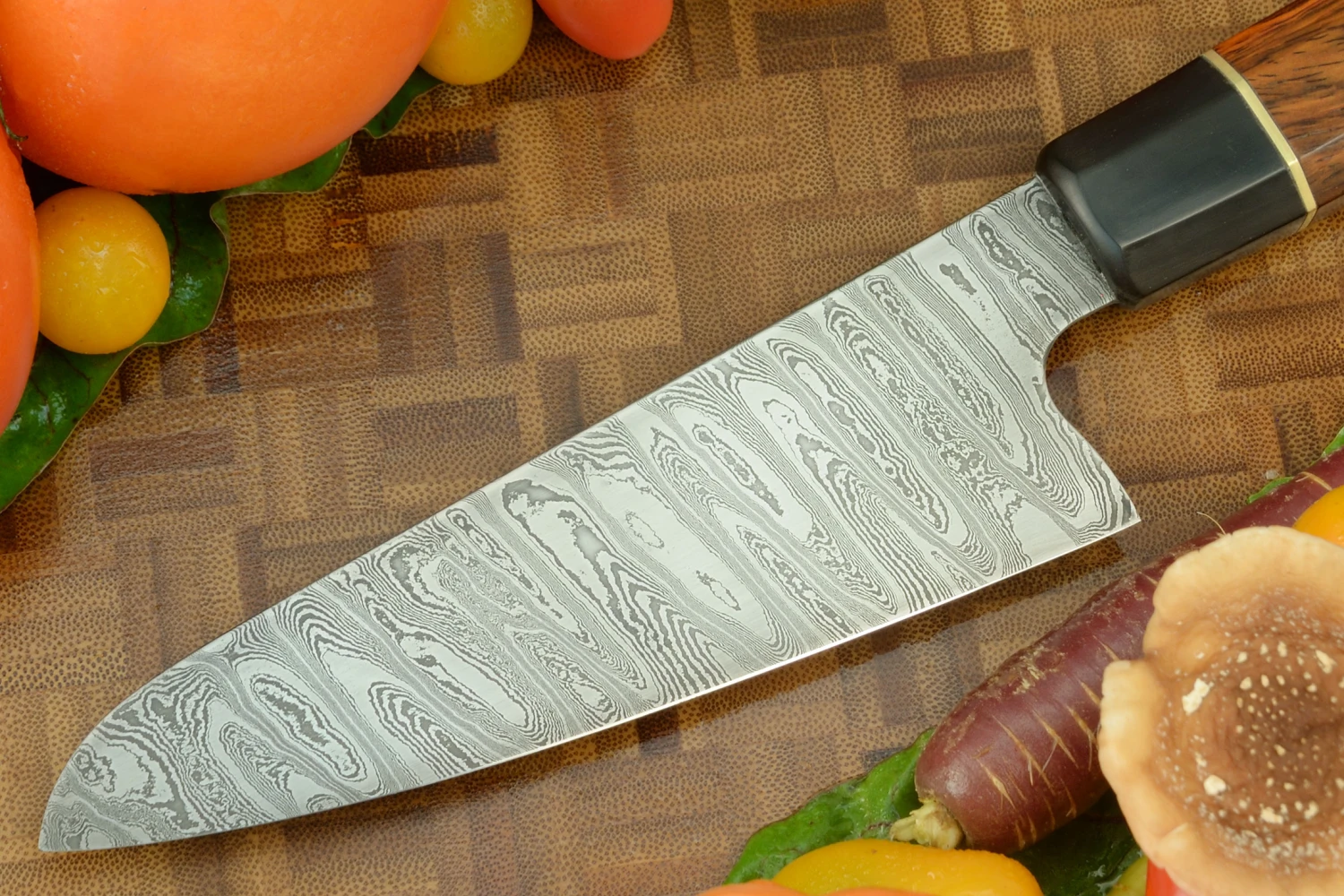 Damascus Chef's Knife (Gyuto) With Cocobolo - 6-1/4 In. 5 Damascus Chef's Knife (Gyuto) With Cocobolo - 6-1/4 In. - Image 5