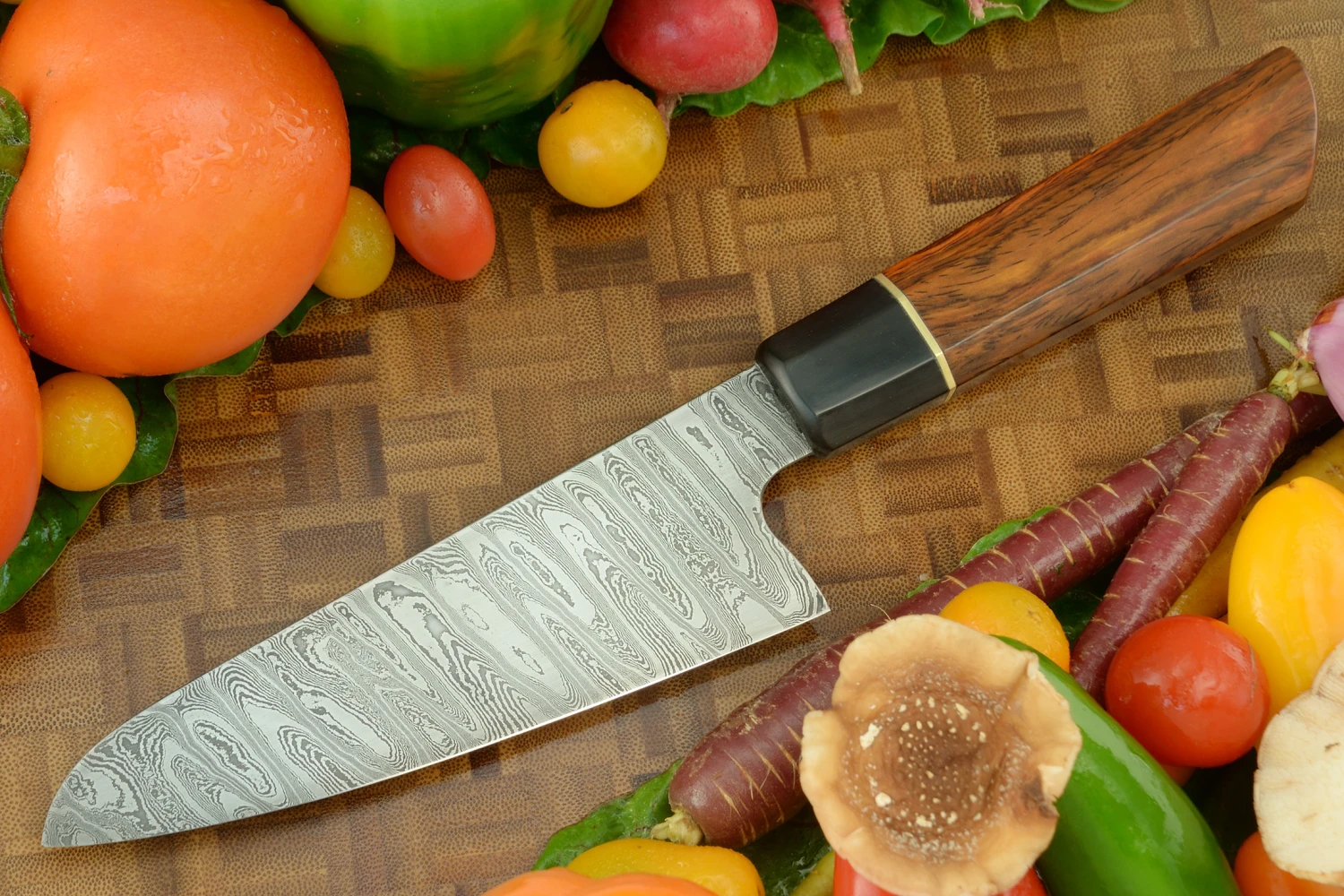 Damascus Chef's Knife (Gyuto) With Cocobolo - 6-1/4 In. 7 Damascus Chef's Knife (Gyuto) With Cocobolo - 6-1/4 In. - Image 7