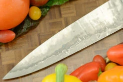 Integral Damascus San Mai Chef's Knife With Maple Burl -Optimal Knives Store 104246 3 x