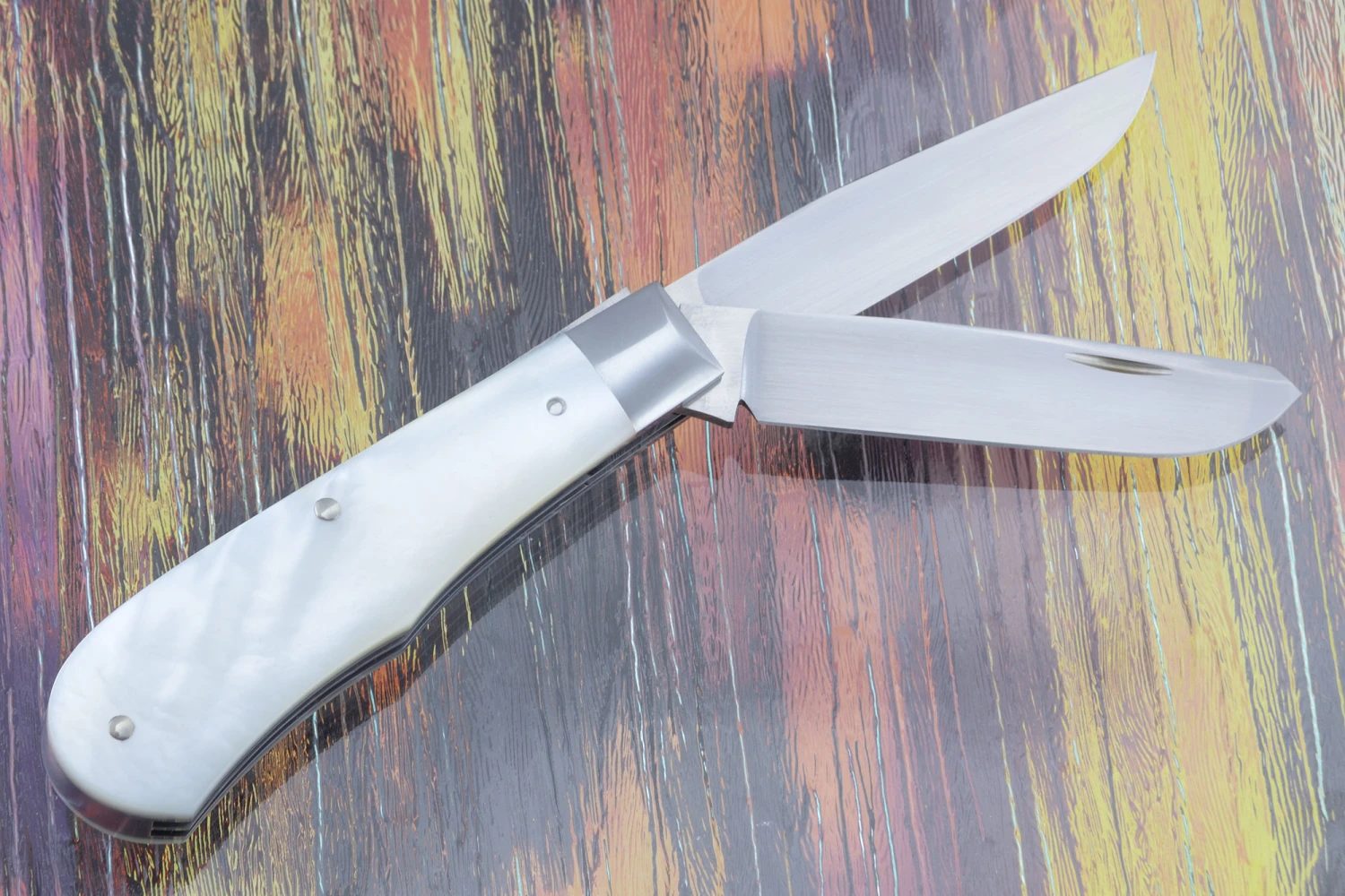 Two Blade Trapper With Mother Of Pearl 5 Two Blade Trapper With Mother Of Pearl - Image 5