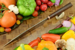 Damascus Chef's Knife With Ironwood (8-1/4 In) -Optimal Knives Store 104273 3 x