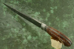 Mosaic Damascus Bowie With Redwood Burl 10 Mosaic Damascus Bowie With Redwood Burl -Optimal Knives Store 104290 4 x