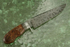 Mosaic Damascus Bowie With Redwood Burl 13 Mosaic Damascus Bowie With Redwood Burl -Optimal Knives Store 104290 7 x