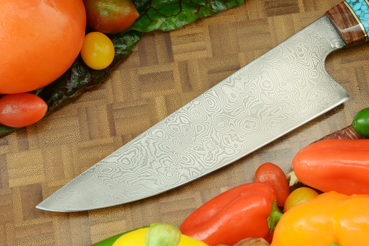 Damascus Chef's Knife (7 In.) With Tasmanian Blackwood 2 Damascus Chef's Knife (7 In.) With Tasmanian Blackwood - Image 2
