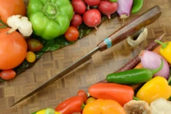 Damascus Chef's Knife (7 In.) With Tasmanian Blackwood 10 Damascus Chef's Knife (7 In.) With Tasmanian Blackwood -Optimal Knives Store 104333 4 x