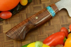 Damascus Chef's Knife (7 In.) With Tasmanian Blackwood 12 Damascus Chef's Knife (7 In.) With Tasmanian Blackwood -Optimal Knives Store 104333 6 x