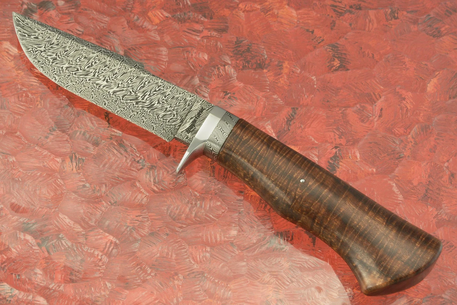 Damascus Harpoon Tip Hunter With Ringed Gidgee 1 Damascus Harpoon Tip Hunter With Ringed Gidgee