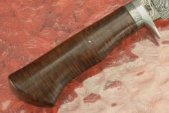 Damascus Harpoon Tip Hunter With Ringed Gidgee 12 Damascus Harpoon Tip Hunter With Ringed Gidgee -Optimal Knives Store 104391 6 x